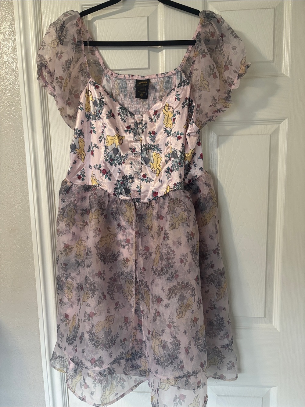 Disney Her Universe Pink Floral Sleeping Beauty Tulle Dress